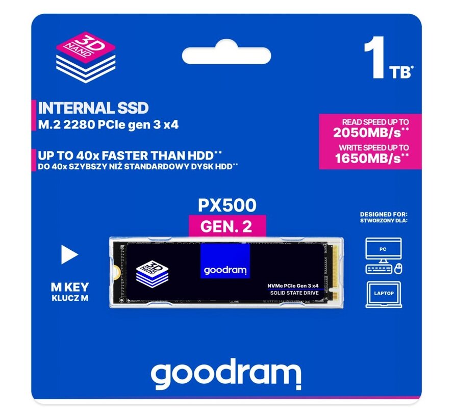 SSD  PX500 M.2 1TB PCI Express 3.0 3D NAND NVMe