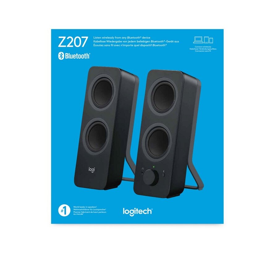 Z207 | 2.0 Bluetooth Luidsprekerset | 5W RMS | Draadloze Overgang | Zwart