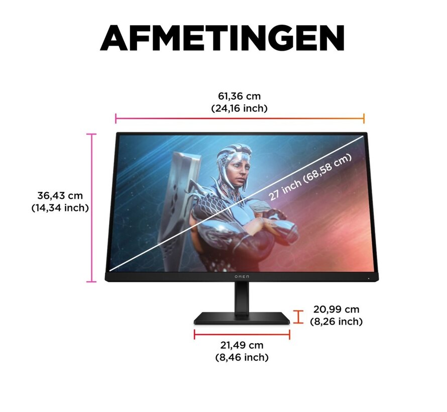 HP Omen 780F9AA 27" | 1920 x 1080 IPS | 165Hz | Gaming Monitor
