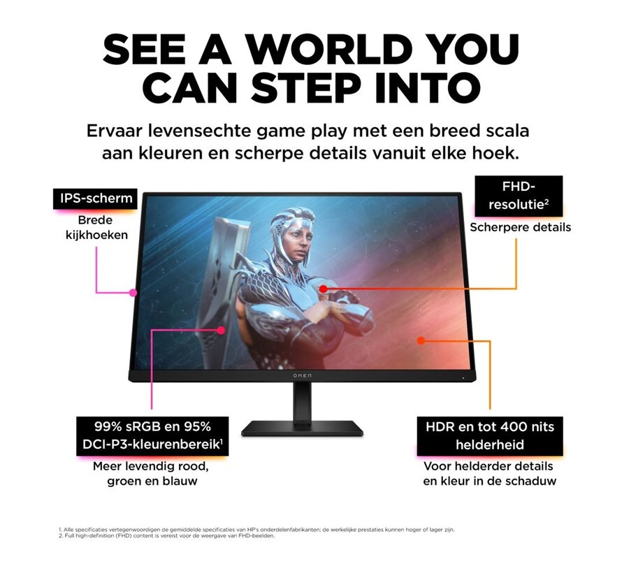 HP Omen 780F9AA 27" | 1920 x 1080 IPS | 165Hz | Gaming Monitor
