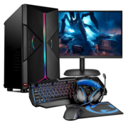 Pcman  Pcman Game Pc Gravity -  AMD Ryzen 5 5500GT - 8 GB - 240 GB SSD + Monitor + Headset + Muis + Toetsenbord met Windows 11 Pro