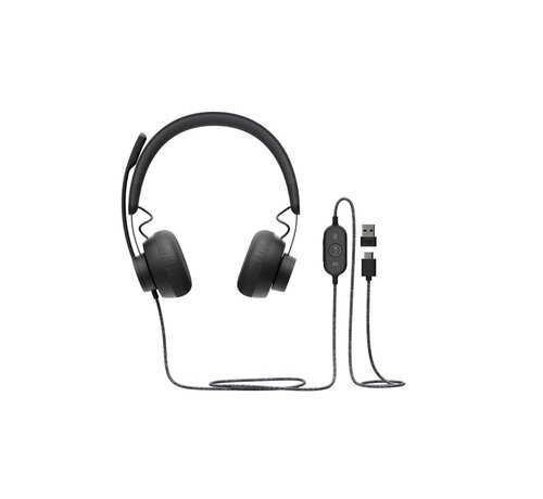 Logitech Zone | Bedrade On-ear Headset | USB-C & USB-A | Grafiet