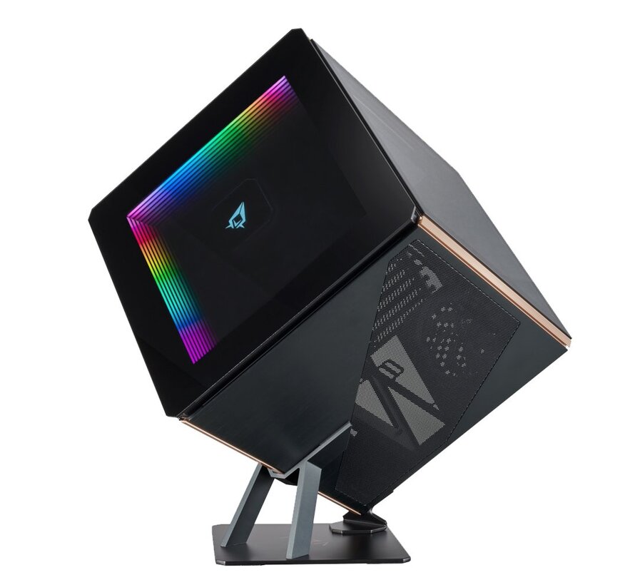 Regis Cube Case | Zwart, Goud, Grijs