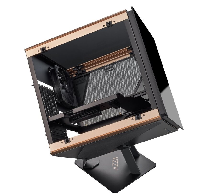Regis Cube Case | Zwart, Goud, Grijs
