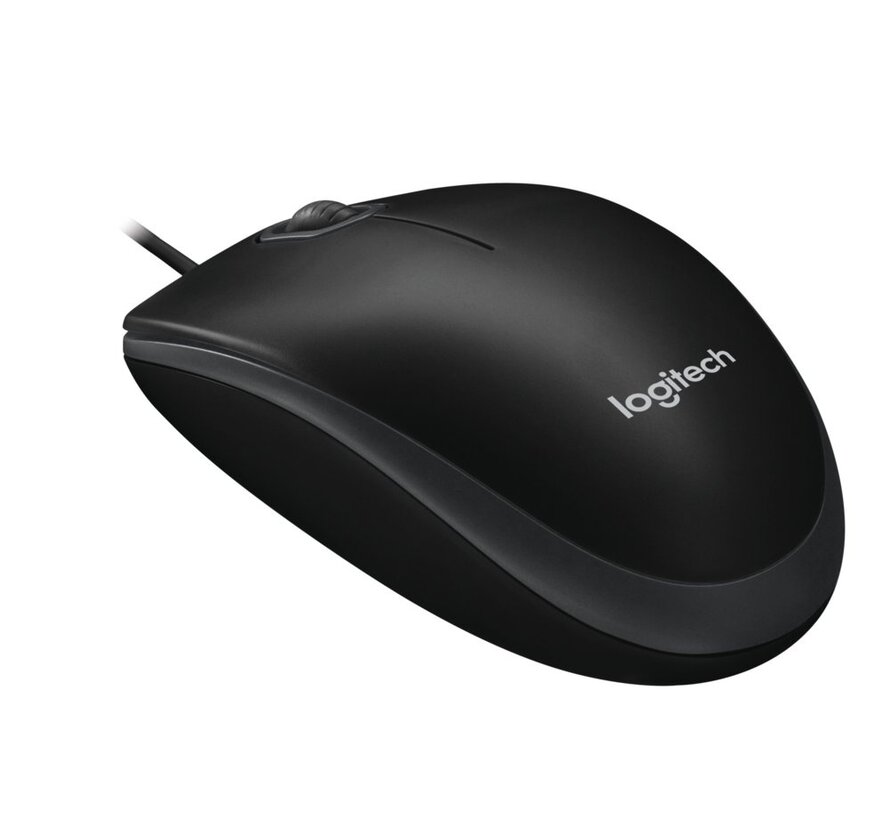 B100 | Ambidextrous Bedrade Muis | USB-A | 800 DPI | Zwart