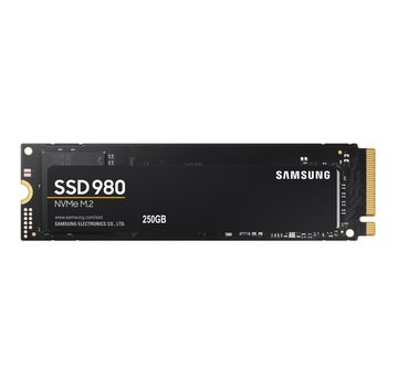 Samsung 980 | 250GB NVMe SSD | M.2 | Gen3 | 2.900MB/s Lezen | 1.300MB/s Schrijven