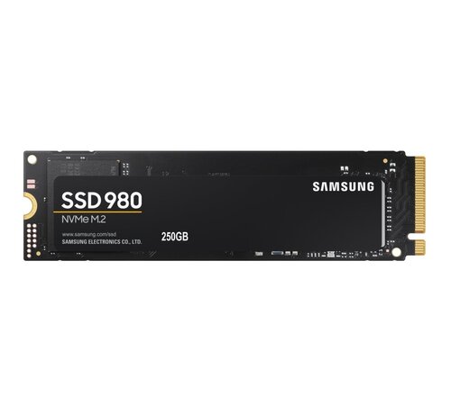 Samsung 980 | 250GB NVMe SSD | M.2 | Gen3 | 2.900MB/s Lezen | 1.300MB/s Schrijven