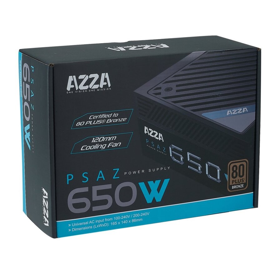 PSAZ-650W | 650 Watt Bronze ATX PSU | Power Supply | Voeding