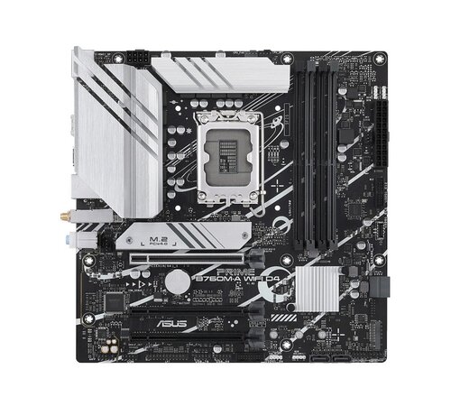 Asus ASUS PRIME B760M-A WIFI D4 | Socket LGA 1700 | Intel B760 | 4xDDR4 | Micro-ATX | Moederbord