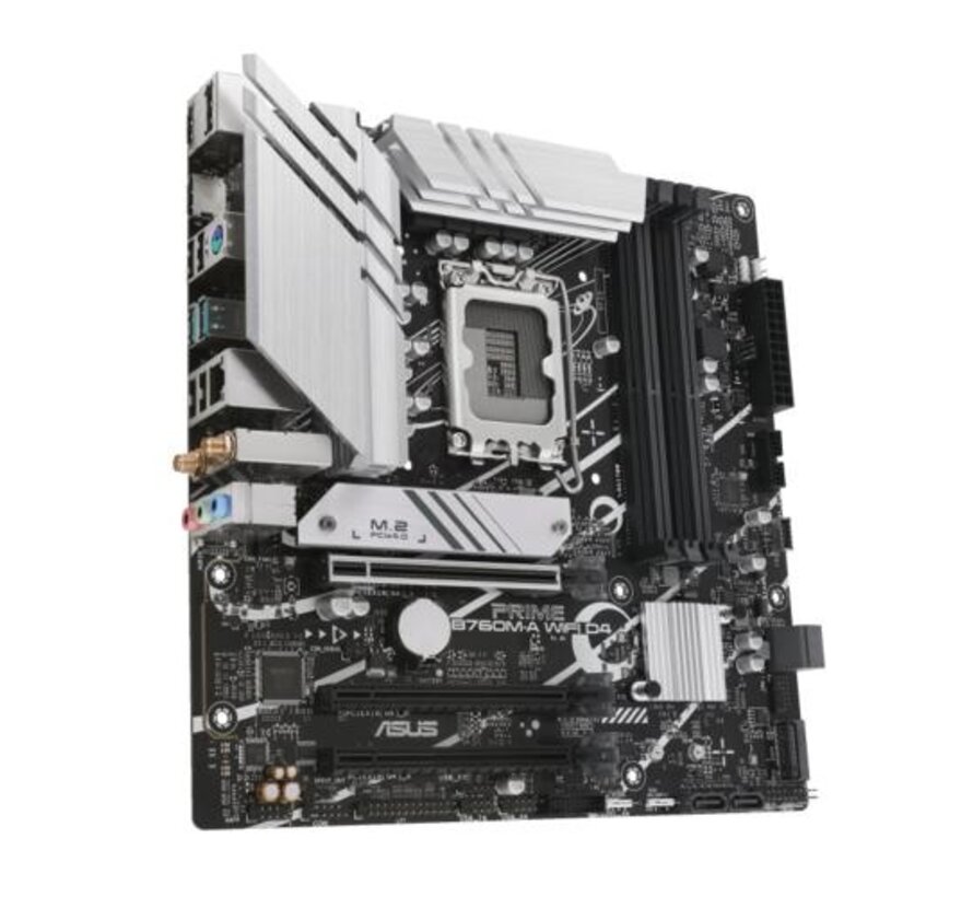 ASUS PRIME B760M-A WIFI D4 | Socket LGA 1700 | Intel B760 | 4xDDR4 | Micro-ATX | Moederbord
