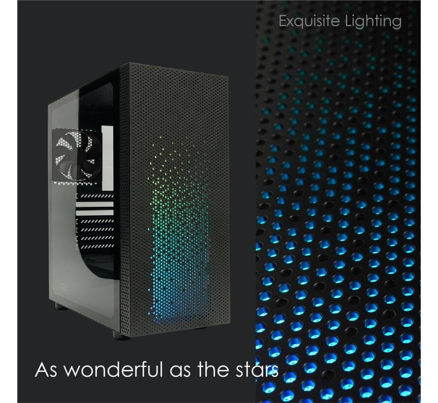Celesta RGB | Midi Tower Case | Zwart