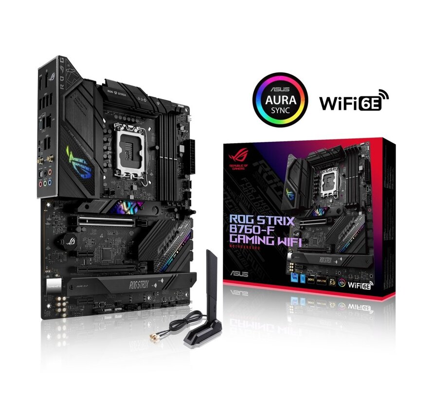 ASUS ROG STRIX B760-F GAMING WIFI | Socket LGA 1700 | Intel B760 | 4xDDR5 | ATX | Moederbord