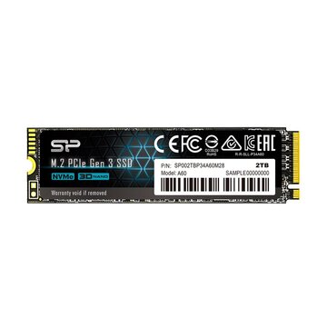 Silicon Power A60 | 2TB NVMe SSD | M.2 Gen3 | 2.200MB/s Lezen | 1.600MB/s Schrijven