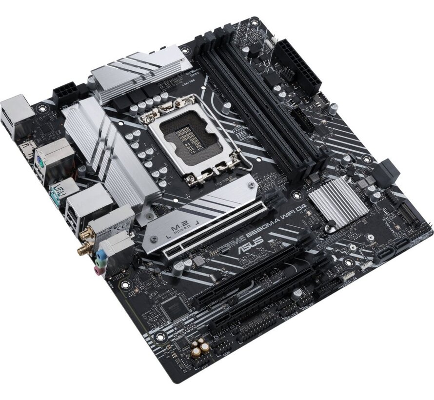 ASUS PRIME B660M-A WIFI D4 | Socket LGA 1700 | Intel B660 | 4xDDR4 | Micro-ATX | Moederbord