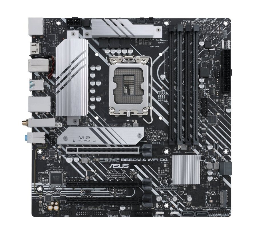 ASUS PRIME B660M-A WIFI D4 | Socket LGA 1700 | Intel B660 | 4xDDR4 | Micro-ATX | Moederbord