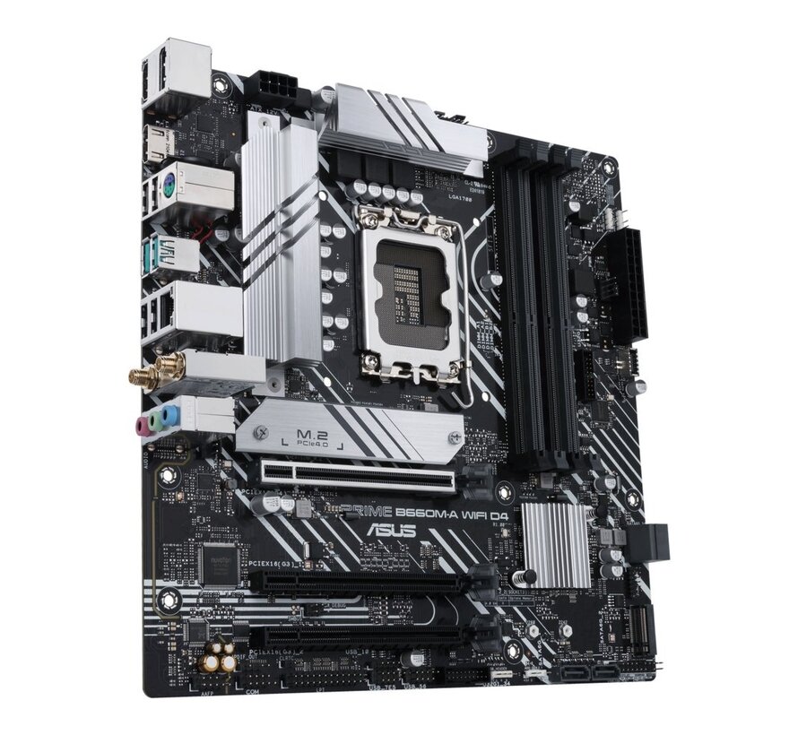 ASUS PRIME B660M-A WIFI D4 | Socket LGA 1700 | Intel B660 | 4xDDR4 | Micro-ATX | Moederbord