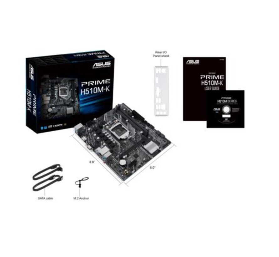 ASUS PRIME H510M-K | Socket LGA 1200 | Intel H510 | Micro-ATX | Moederbord
