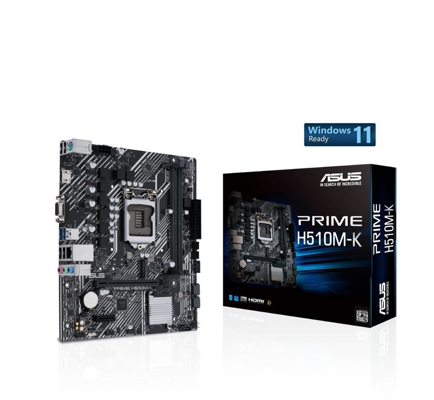 ASUS PRIME H510M-K | Socket LGA 1200 | Intel H510 | Micro-ATX | Moederbord