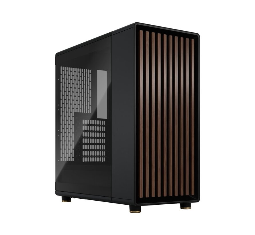 North TG Clear Charcoal | Midi Tower Case | Zwart