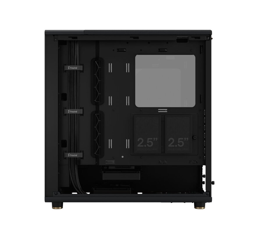 North TG Clear Charcoal | Midi Tower Case | Zwart