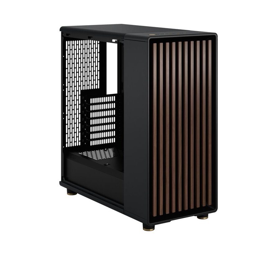 North TG Clear Charcoal | Midi Tower Case | Zwart