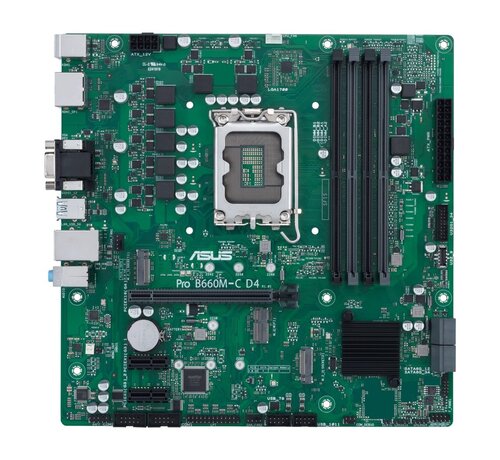 Asus ASUS PRO B660M-C D4-CSM | Socket LGA 1700 | Intel B660 | 4xDDR4 | Micro-ATX | Moederbord