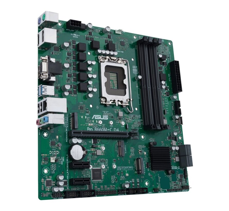 ASUS PRO B660M-C D4-CSM | Socket LGA 1700 | Intel B660 | 4xDDR4 | Micro-ATX | Moederbord