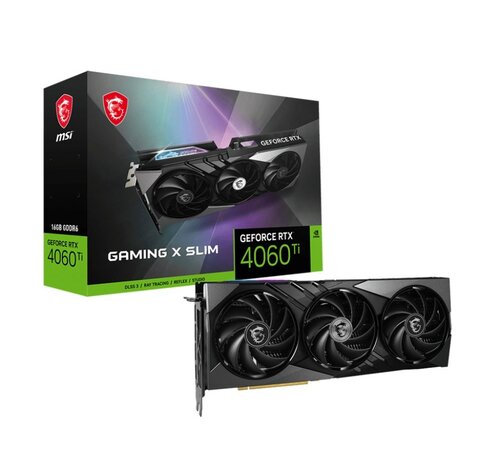 MSI GeForce RTX 4060 Ti GAMING X SLIM | 16GB GDDR6 VRMA | Videokaart | GPU | Nvidia