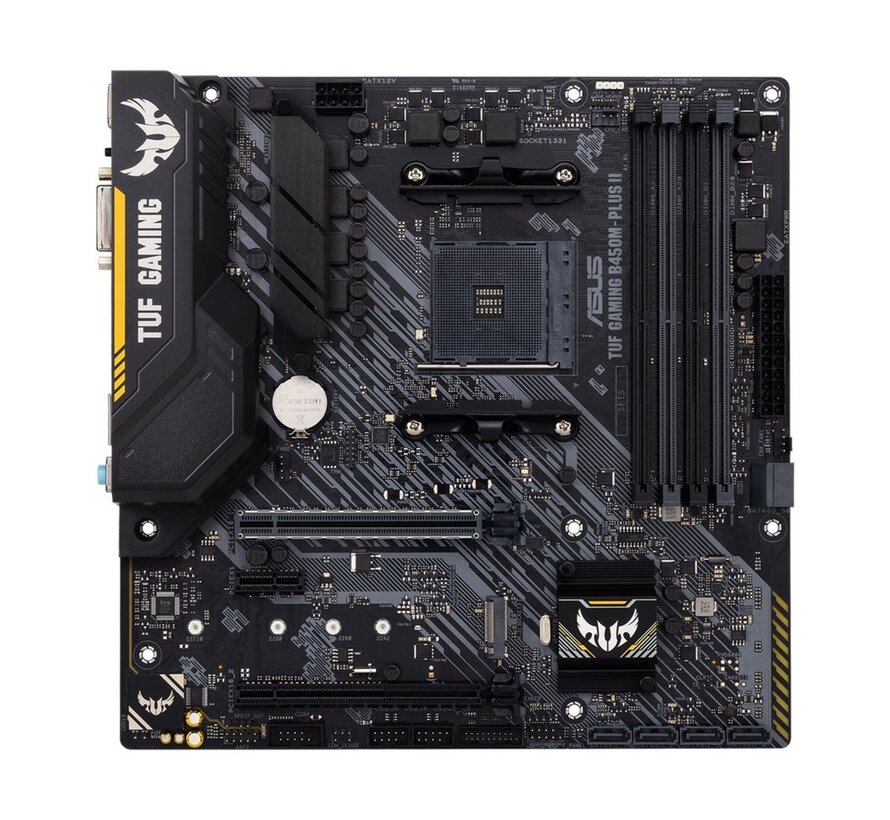 ASUS TUF Gaming B450M-Plus II | Socket AM4 | AMD B450 | 4xDDR4 | Micro-ATX | Moederbord