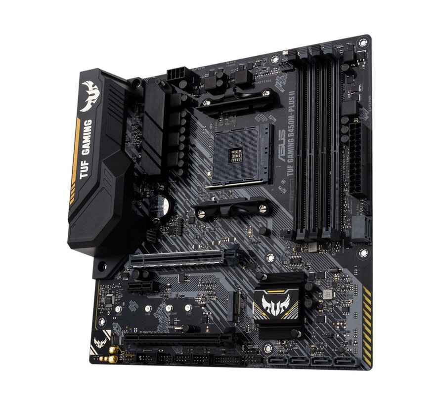 ASUS TUF Gaming B450M-Plus II | Socket AM4 | AMD B450 | 4xDDR4 | Micro-ATX | Moederbord