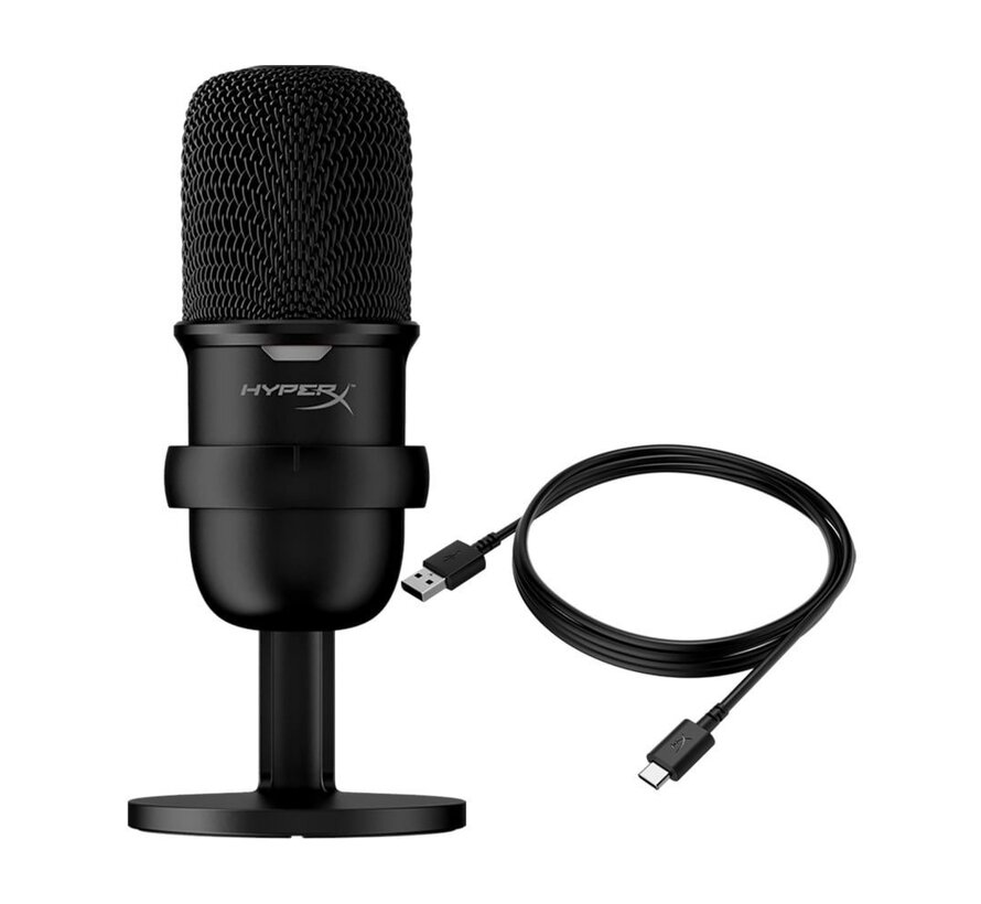 SoloCast | USB Condensator Gaming Microfoon | 24-bit/96kHz | Tap-to-Mute | Cardioïde | Zwart