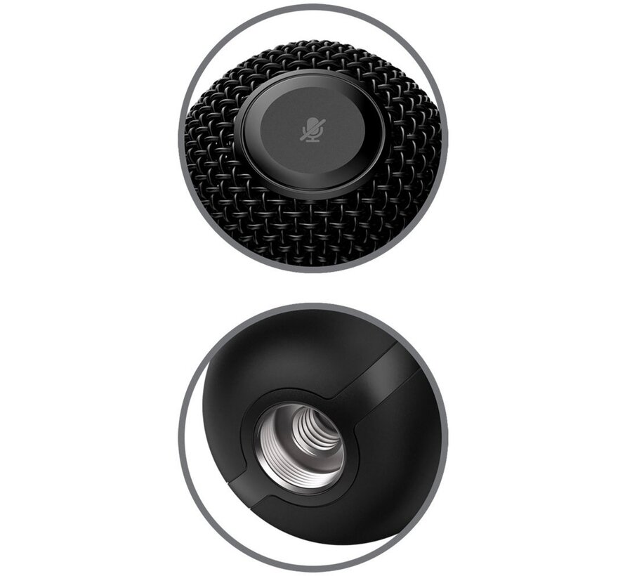 SoloCast | USB Condensator Gaming Microfoon | 24-bit/96kHz | Tap-to-Mute | Cardioïde | Zwart