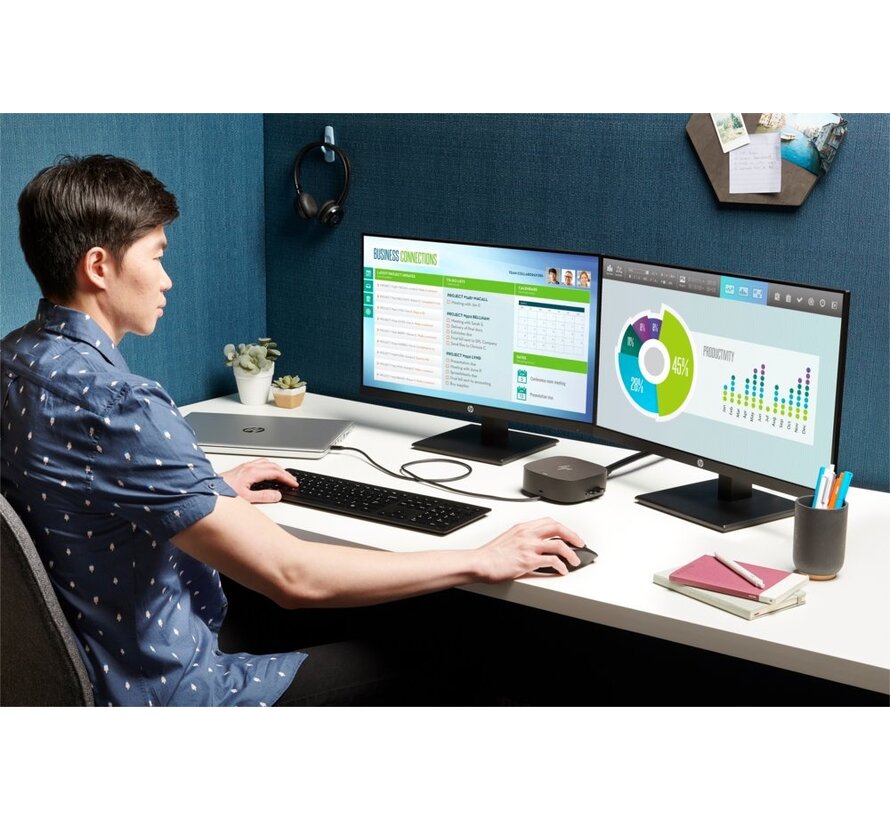 HP G5 Essential Dock | Docking Station | USB-C | Zwart