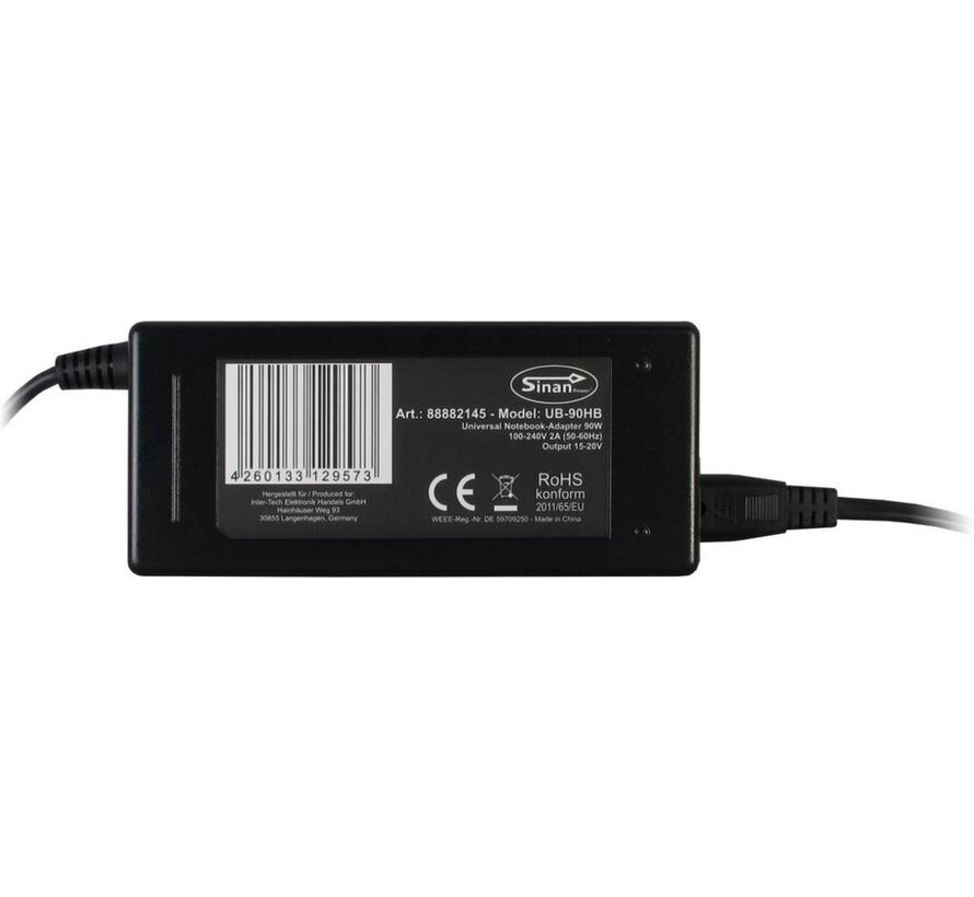 Inter-Tech Sinan UB-90HB | Universele Notebook Lader | 90 Watt