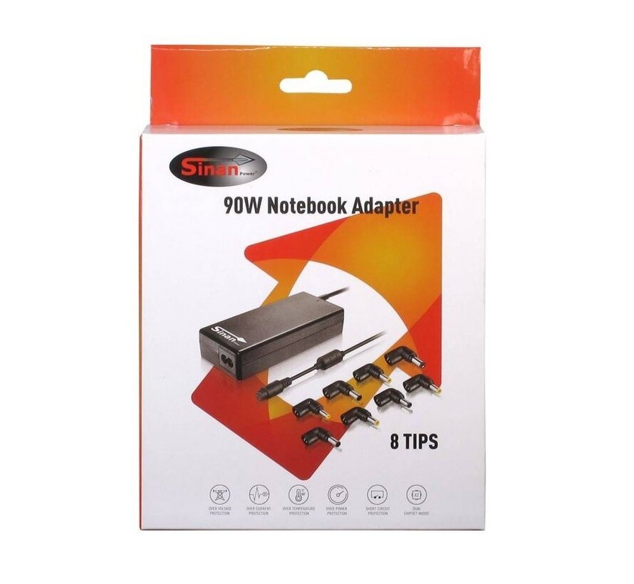 Inter-Tech Sinan UB-90HB | Universele Notebook Lader | 90 Watt