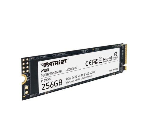 Patriot P300 | 256GB NVMe SSD | M.2 Gen3 | 1.700MB/s Lezen | 1.100MB/s Schrijven