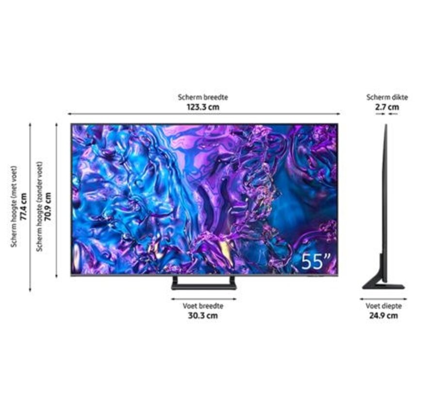 QE55Q77DAT | 55'' Ultra HD 4K | QLED Smart TV | Wifi | Tizen | Local Dimming | HDR10+ | 100Hz (refurbished)