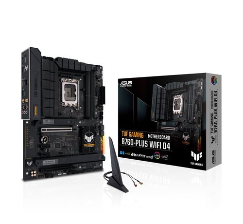 Asus ASUS TUF GAMING B760-PLUS WIFI D4 | Socket LGA 1700 | Intel B760 | 4xDDR4 | ATX | Moederbord