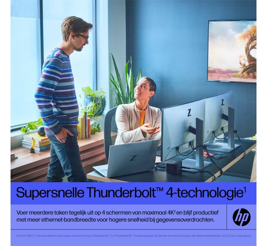 HP G4 Docking Station | Thunderbolt 120W | Zwart
