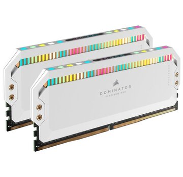 Corsair Dominator Platinum RGB Wit | 64GB 2x32GB DDR5 | 5200MHz | DIMM | CL40 | Geheugenmodule | RAM
