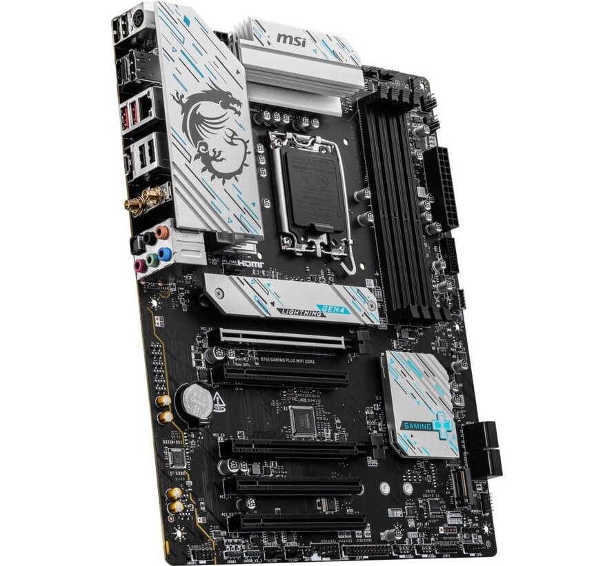 B760 GAMING PLUS WIFI DDR4 | Socket LGA 1700 | Intel B760 | 4xDDR4 | ATX | Moederbord