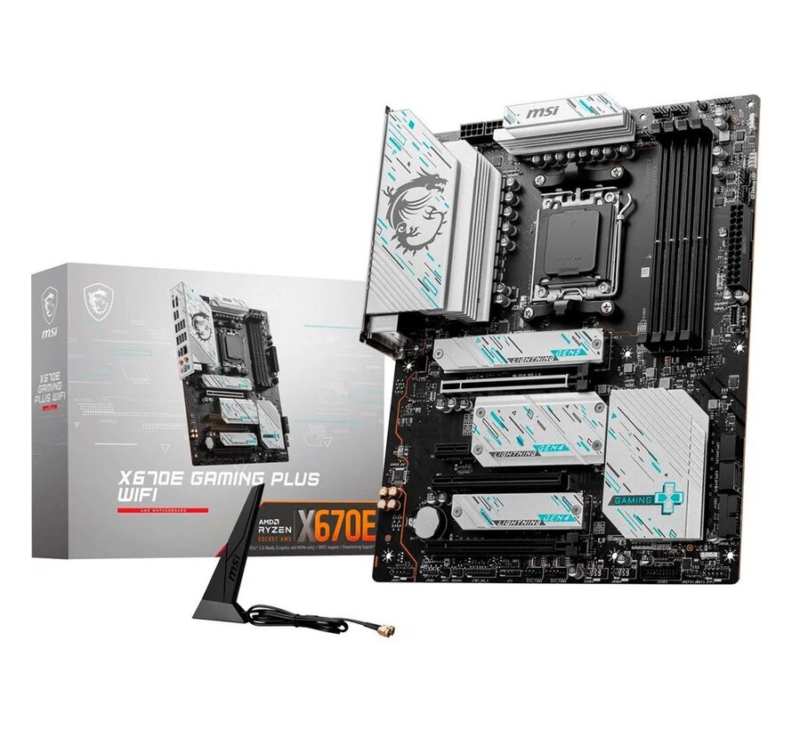X670E GAMING PLUS WIFI | Socket AM5 | AMD X670 | 4xDDR5 | ATX | Moederbord