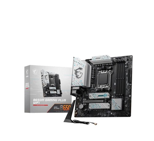 MSI B650M GAMING PLUS WIFI | Socket AM5 | AMD B650 | 4xDDR5 | Micro-ATX | Moederbord