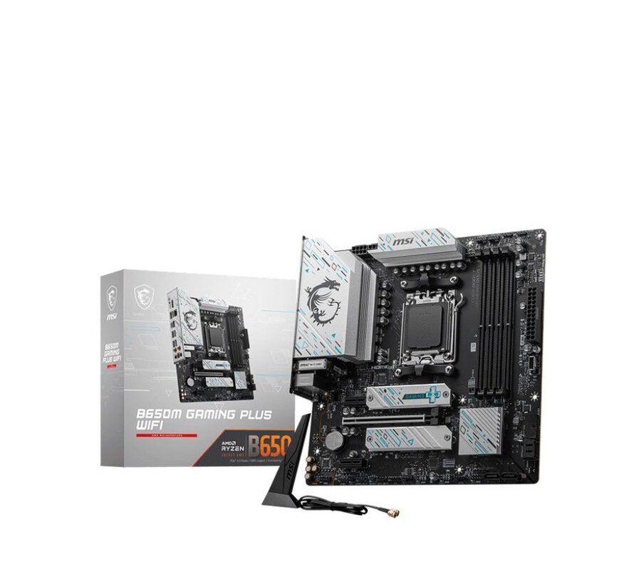 B650M GAMING PLUS WIFI | Socket AM5 | AMD B650 | 4xDDR5 | Micro-ATX | Moederbord