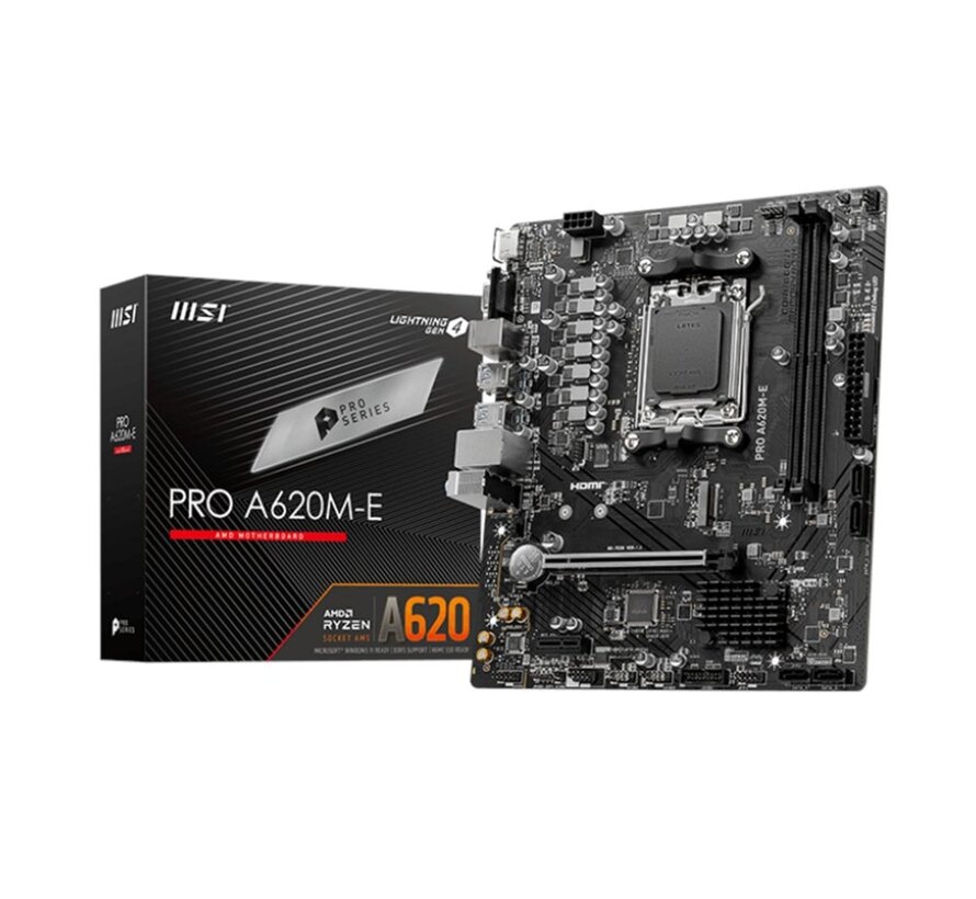 PRO A620M-E | Socket AM5 | AMD A620 | 2xDDR5 | Micro-ATX | Moederbord