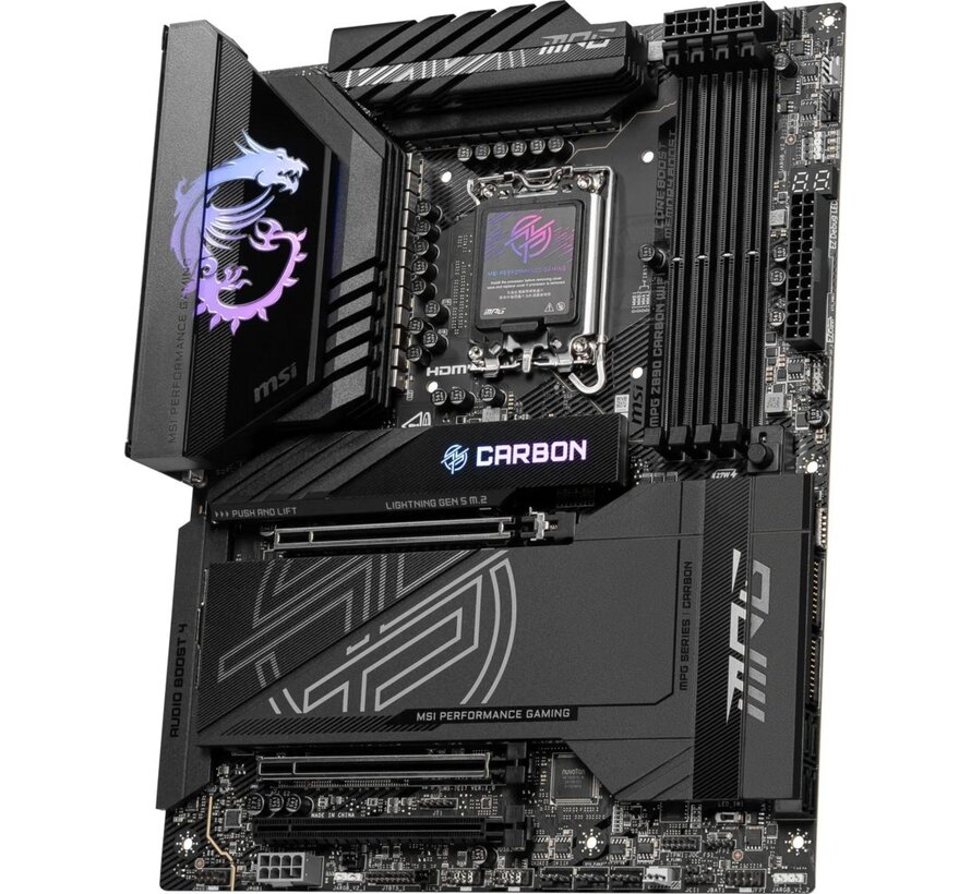 MPG Z890 CARBON WIFI | Socket LGA 1851 | Intel Z890 | 4xDDR5 | ATX | Moederbord