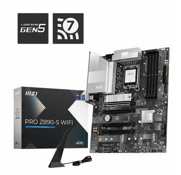 MSI PRO Z890-S WIFI | Socket LGA 1851 | Intel Z890 | 4xDDR5 | ATX | Moederbord