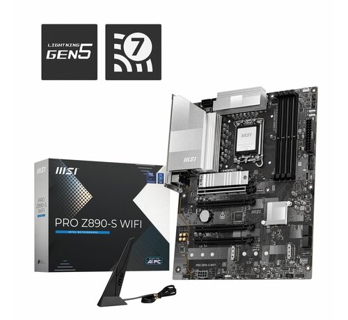 MSI PRO Z890-S WIFI | Socket LGA 1851 | Intel Z890 | 4xDDR5 | ATX | Moederbord