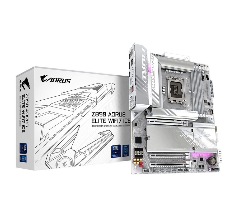 GIGABYTE Z890 AORUS ELITE WIFI7 ICE | Socket LGA 1851 | Intel B890 | 4xDDR5 | ATX | Moederbord
