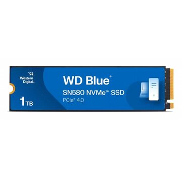 Western Digital Blue SN580 | 1TB NVMe SSD | M.2 Gen4 | 4.150MB/s Lezen | 4.150MB/s Schrijven